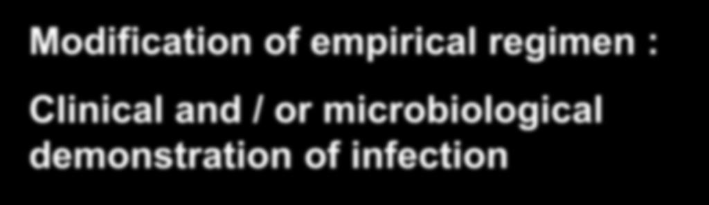 infection Modification of empirical
