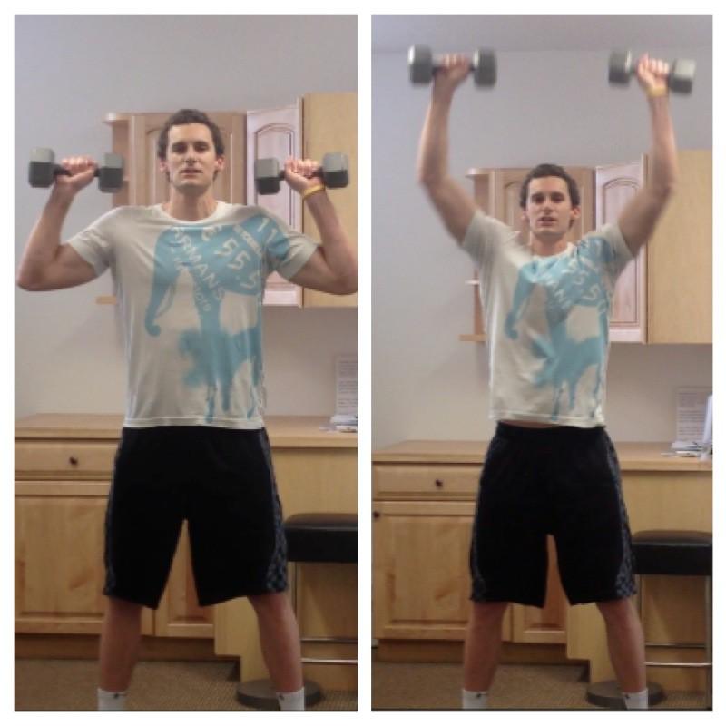 Dips or Bench Dips Starting Position: Place your hands on a flat bench positioned behind you.