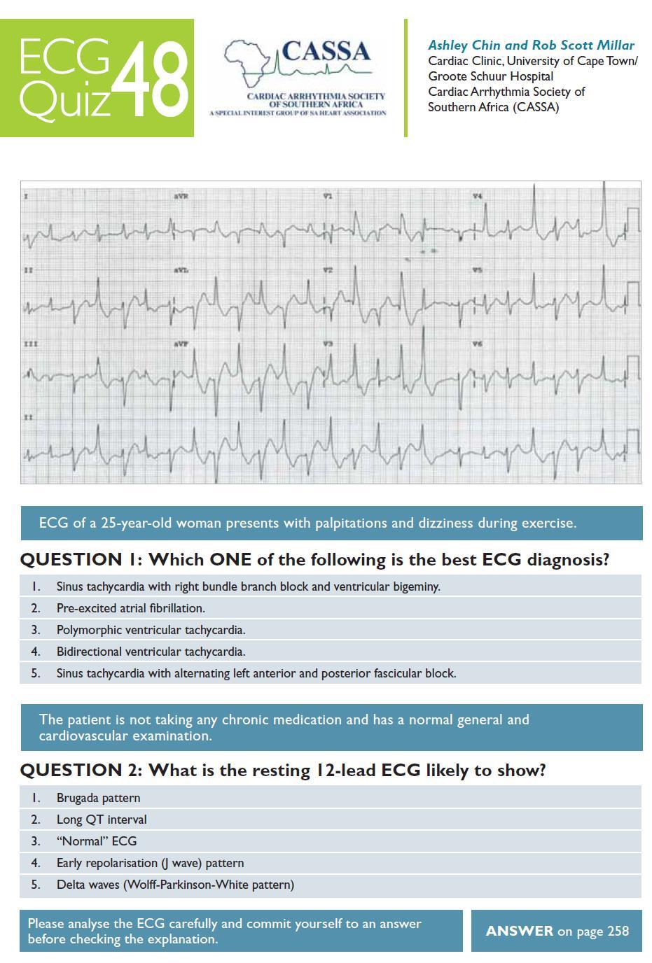 SA Heart Journal Quarterly ECG Quizes