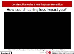 LESSON PLANS A. NOISE TRAINING EXERCISES FOR USE IN OSHA 10- AND 30-HOUR MODULES (SUCH AS TRAINING ON PPE, USE OF POWER TOOLS, ETC.