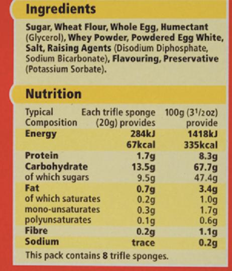 Energy Values Energy values and nutritional information are given on food labels.