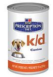 k/d For dogs with kidney disease Low sodium Helps control edema Low Phosphorus Slows progression of