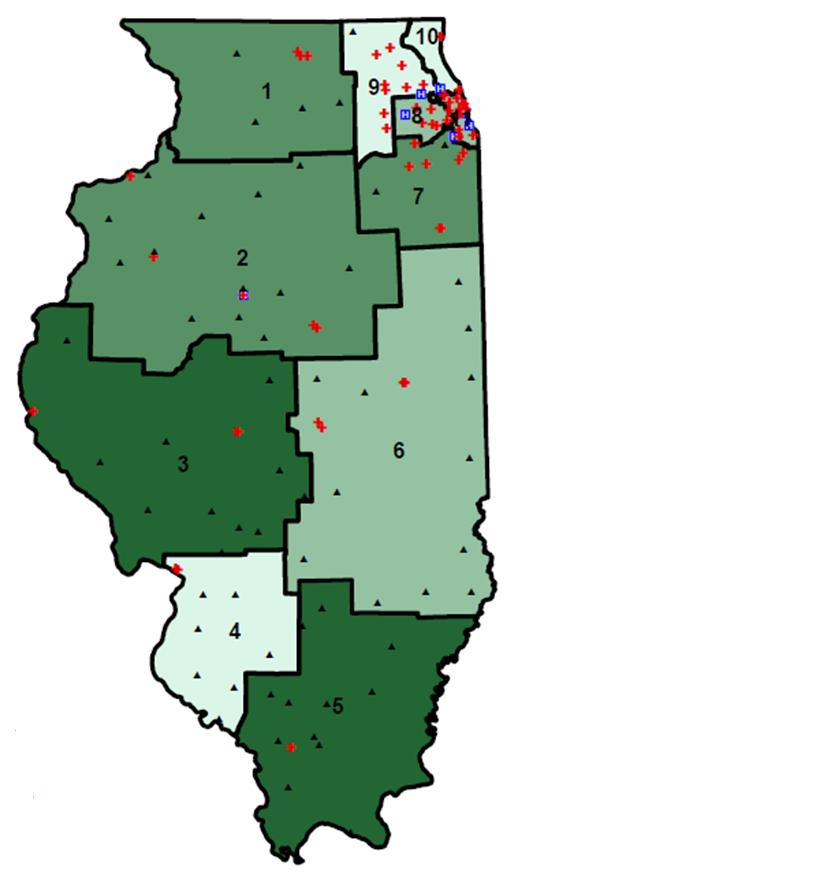 Illinois Stroke Data Report 9 Stroke rates (per 100,000, Jan.