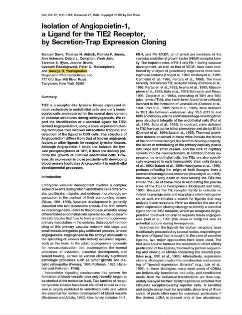 secretion-trap expression cloning. Cell. 1996 Dec 27;87(7):1161-9.