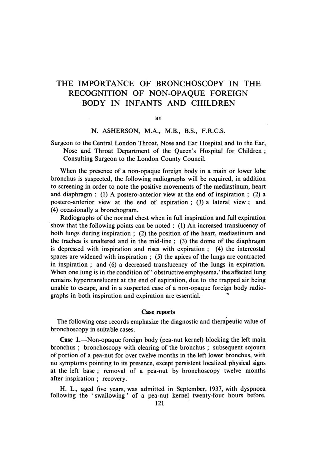 THE IMPORTANCE OF BRONCHOSC