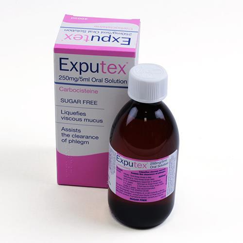 Mucolytics Carbosysteine Available as cough bottle Exputex