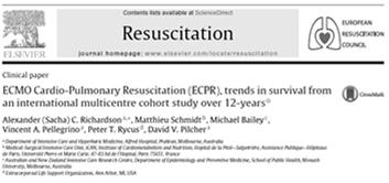 Survival ECMO vs Standard CPR Resuscitation 2016;99:26-32 16% Std CPR ECLS Std CPR ECLS Survival to DC 18% P=NS 7% 9% Discharge with Good Neuro P=NS Resuscitation