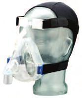 Straight Rotating Port Flow-Safe CPAP Mask Descriptions: Deluxe Mask w/90 Swivel Port & Anti-Asphyxia Valve Intermediate Cushion Mask with Fabric Headstrap