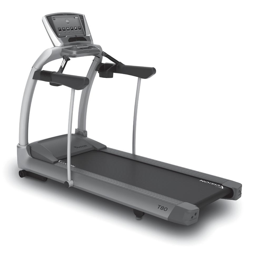CARDIO T80 We designed and engineered the T80 treadmill to withstand hours of worry-free commercial use.