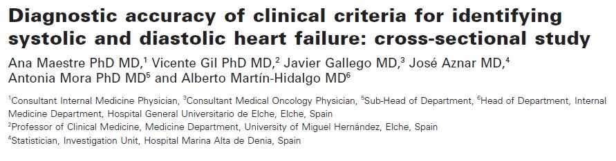 To validate Framingham diagnostic criteria using echocardiography as the reference standard to diagnose heart failure Framingham clinical criteria - very sensitive for systolic HF (92% compared with