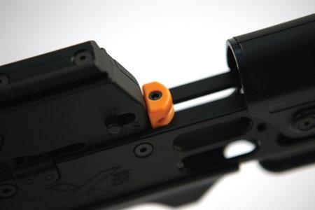 Cord guide assembly can also be installed by removing adjustable butt stock and sliding on from the rear of the bow.