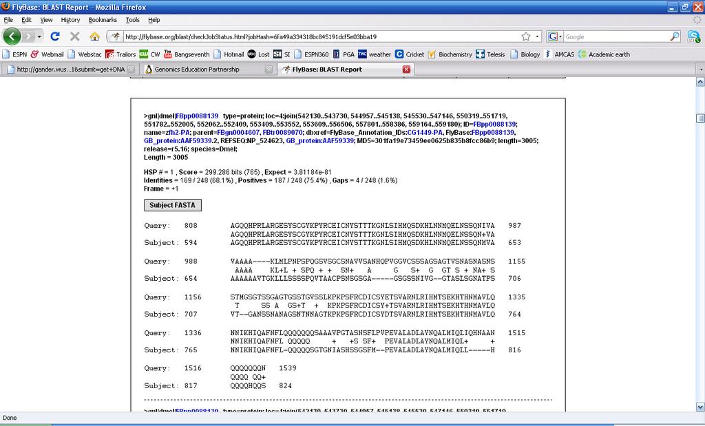 Ortholog of Exon 3 Having identified Feature 1 as the ortholog of Zfh2 in D.