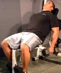 Exercise #4 Description (Describe how this exercise should be performed) Sit on an incline bench and hold a dumbbell in each hand. Keep your shoulders square and your chest up.
