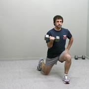 Exercise #7 Description (Describe how this exercise should be performed) Follow the process of the lunge that was described above but add a dumbbell bicep curl at the bottom of your lunge.