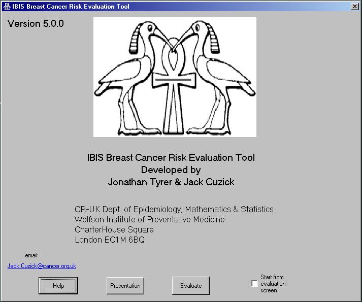 Tyrer Cuzick Model IBIS Risk Evaluator