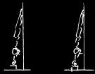 (v) Floor bar or floor beam against wall. Handstand, hands in overgrasp and undergrasp.