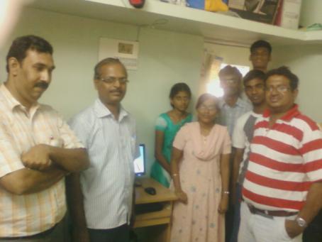 emphasis on word meaning, sentence structure and better language management. Mr. Chandran has donated a computer to our centre Mr.