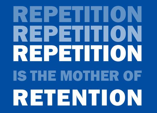 Repetition The key to neural pathway rewiring and to recovery is repetition. Without repetition, there is no retention!