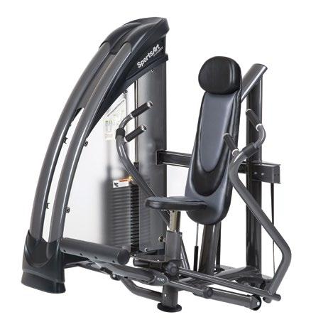 S915 INDEPENDENT CHEST PRESS Independent converging press arms offer ergonomic motion and balanced muscle engagement Multi-position hand grips allow users to train muscles from multiple angles with