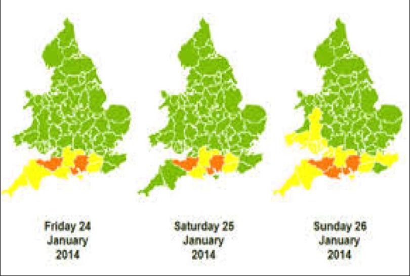 Flooding 2013/14 Locally managed, nationally coordinated incident PHE provided scientific advice
