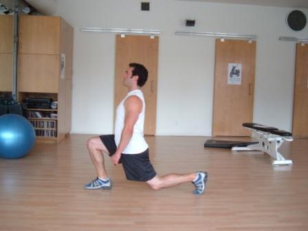 Squat straight down with the right leg supporting the body weight. Lower yourself until your right thigh is parallel to the floor.