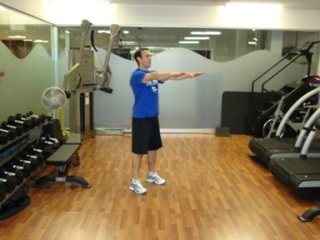 Day 5 Workout C: Fahrenheit 451 Rep Challenge: Bodyweight Squat Stand with your feet just greater than shoulder-width