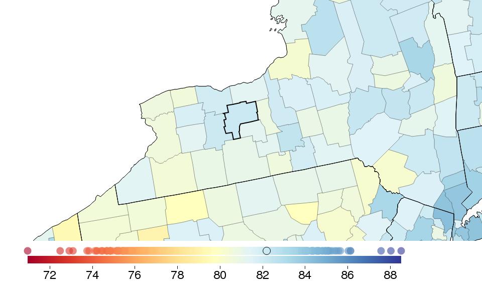 COUNTY PROFILE: Ontario County, New York US COUNTY PERFORMANCE The Institute for Health Metrics and Evaluation (IHME) at the University of Washington analyzed the performance of all 3,142 US counties