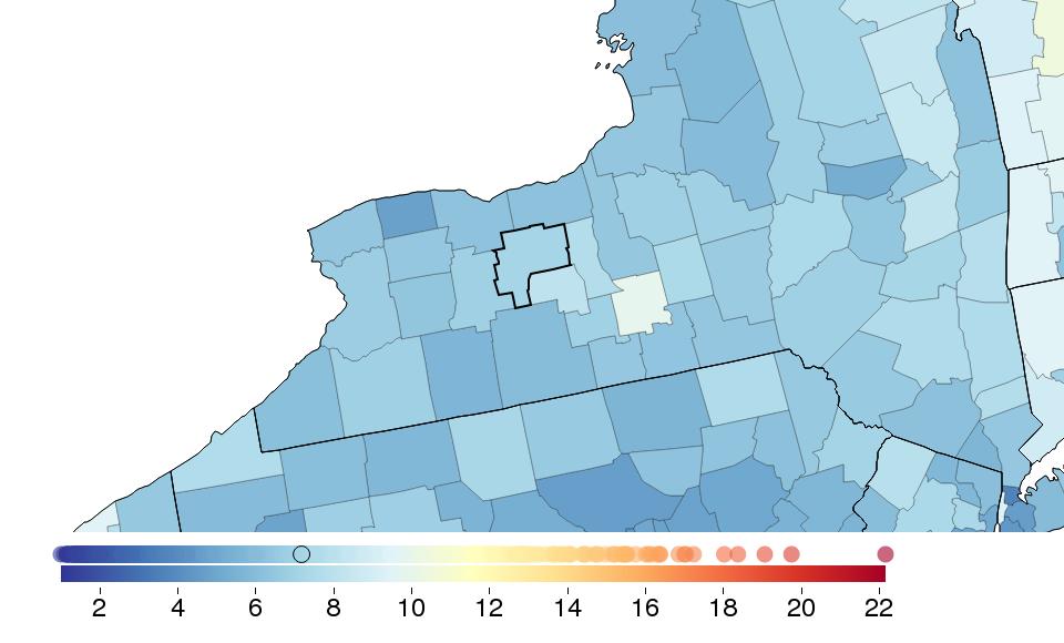 FINDINGS: HEAVY DRINKING Sex Ontario County New York National National rank % change 2005-2012