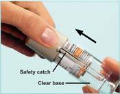 Figure Do not remove the cartridge once it has been inserted into the inhaler. Step 4. Put the clear base back into place. See Figure 4. Do not remove the clear base again.