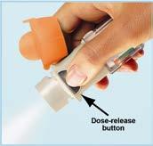 Figure 7 Once the spray is visible, you must repeat Steps 5, 6, and 7 three more times to make sure the inhaler is prepared for use. Your COMBIVENT RESPIMAT inhaler is now ready to use.