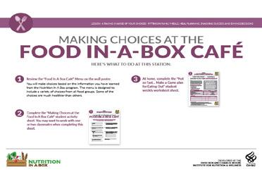 with instructions In A Box Food Photo cards