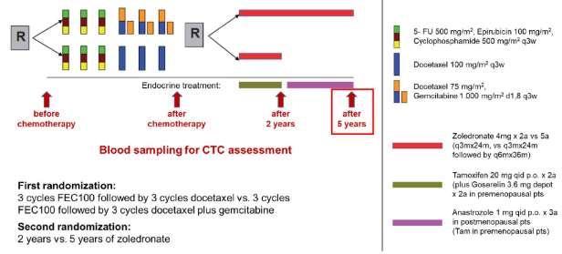 Persistance of CTCs in high risk EBC pts 5 years after adjuvant chemo and late recurrence: The adjuvant SUCCESS trial 3754 high-risk BC pts CTC quantification was performed 5 years