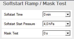 Device Settings Set Softstart Ramp and Mask Test Select Device Settings > Softstart Ramp/Mask Test.