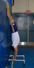 Handstand Against Wall 2 reps. of 30 sec.
