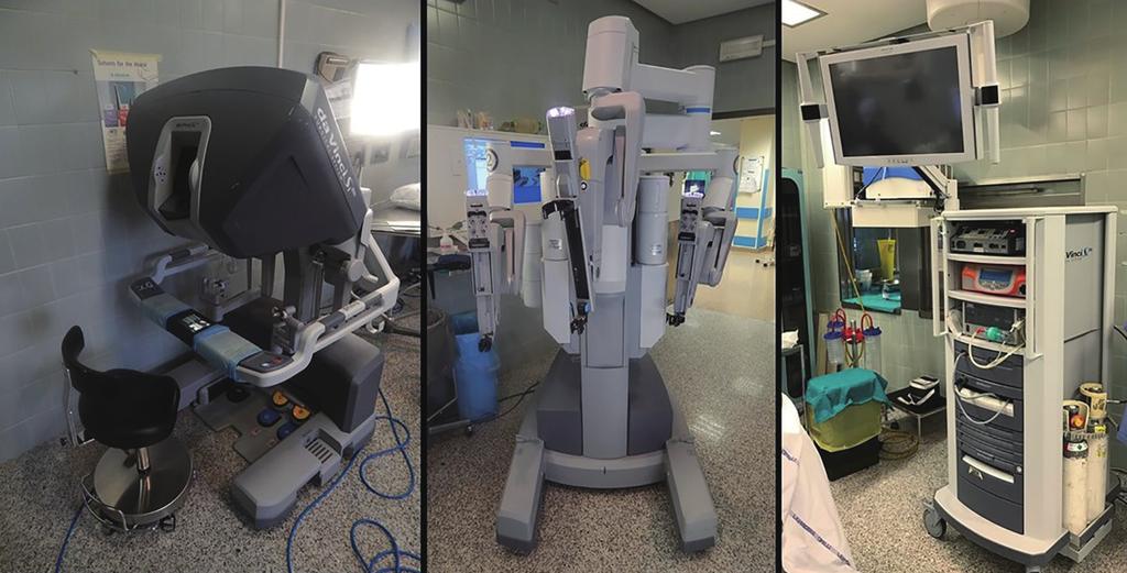 Shanghai Chest, 2018 Page 5 of 10 A B C Figure 1 Components of the robotic system. (A) Surgeon s operative console; (B) patient-side cart with interactive robotic arms; (C) vision system.