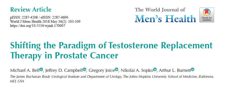 Historically, prostate cancer has been a contraindication for TRT in men with LOH.