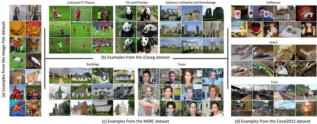 A REVIEW OF CO-SALIENCY DETECTION TECHNIQUE Fig. 10. 11 Some examples from the Image Pair, icoseg, MSRC, and Cosal 2015 datasets.
