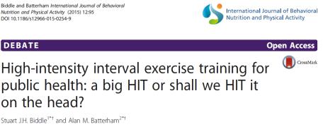 Is HIIE or continuous moderate intensity exercise more enjoyable?