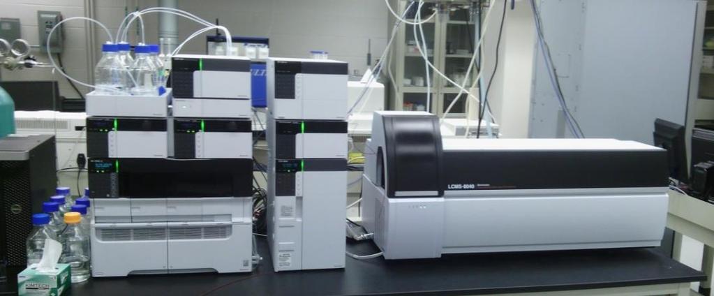 Shimadzu 8040 LC-Triple Quadrupole MS with PDA and Fluorescence Detection Nexera X2 LC-30AD UHPLC system with a binary solvent system ESI triple quadrupole mass spectrometer SPD-M30A diode array