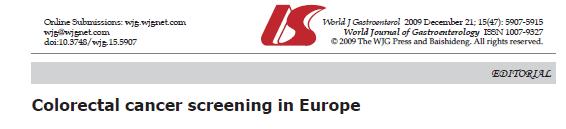 Reality in the CRC screening implementation: 27 EU