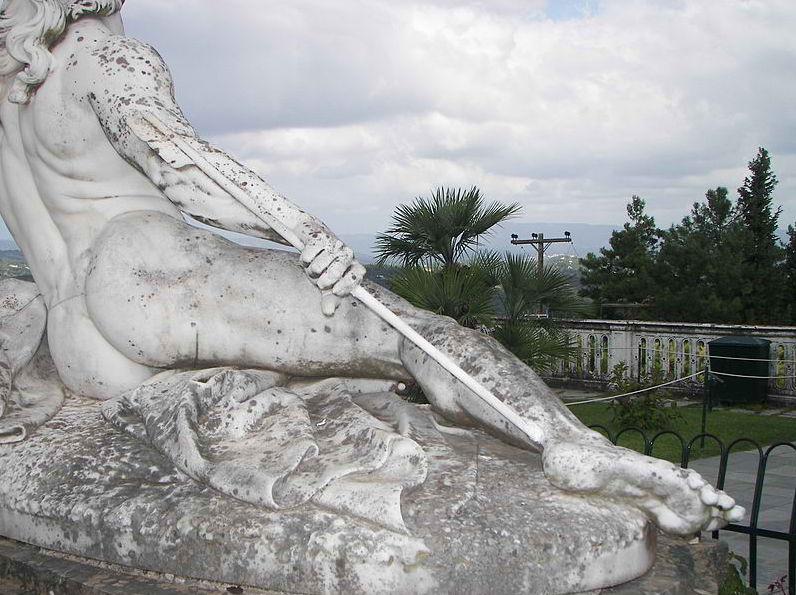 Statue of Achilles Dying at the Corfu Achilleion Achilles heel