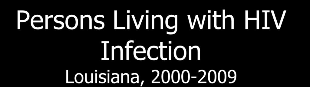 Number of Persons 18,000 Persons Living with HIV Infection Louisiana, 2000-2009 17155 15,000 15680