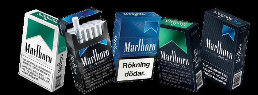 Menthol is a segment that has been expanding from a high base in several Asian markets.