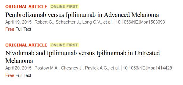 Immune checkpoint inhibitors: a new age in melanoma immunotherapy Durable tumor regression and prolonged stabilization of disease by a-pd-l1 Objective responses by a-pd-1 in 1/4-1/5 patients A high