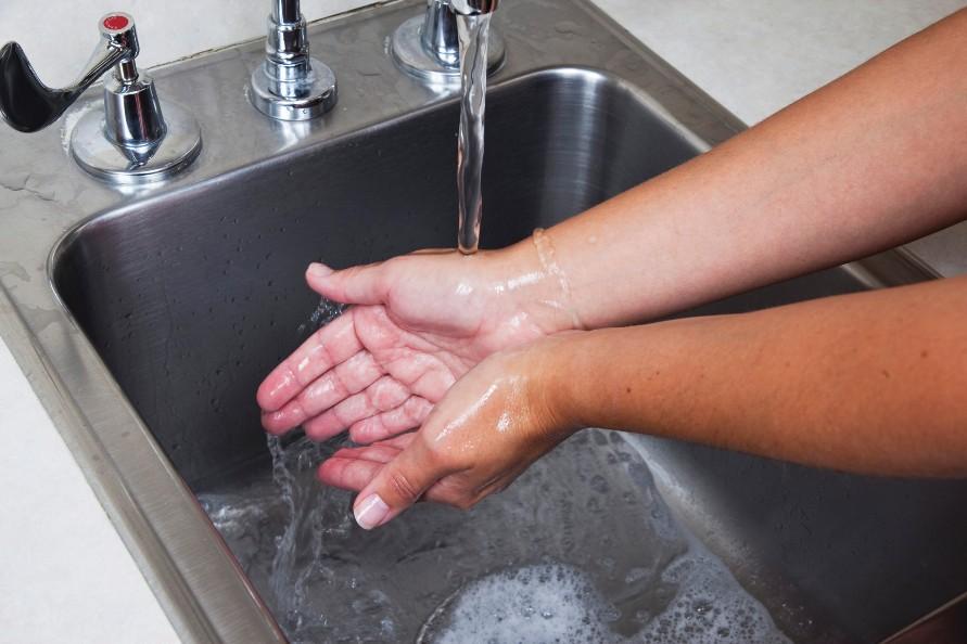 Skill: Hand Washing continued 4. Rinse wrists and hands well.