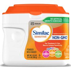 A 19 Cal/fl oz, nutritionally complete, non-gmo infant feeding that is an alternative to standard milk-based formulas. Complete nutrition for fussiness, * gas, * or mild spit-up.