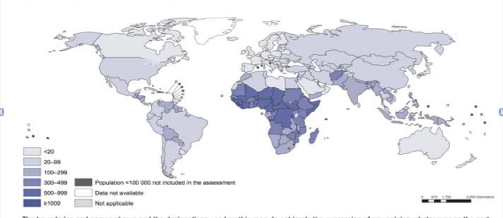 quartile. *Adult HIV prevalence given for China.