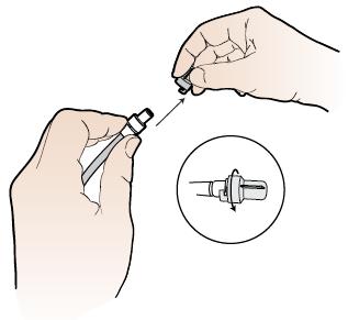 cap over the catheter valve and twist it clockwise until it snaps into its locked position (see Fig ure 12). If you touch the inside of the valve cap, you must open another pack and use a new one.