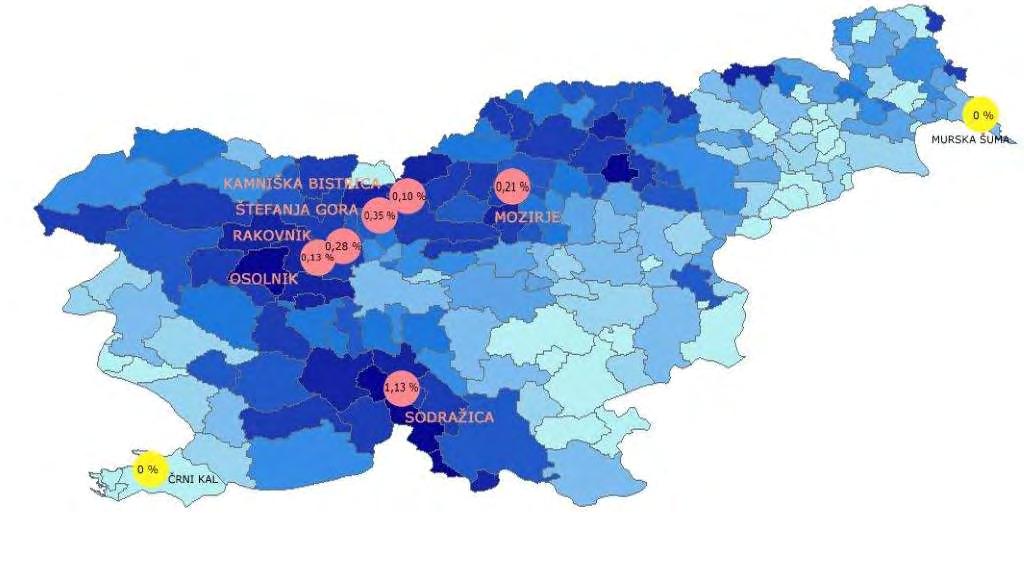 TBE in Slovenian ticks Prevalence of infected ticks affects
