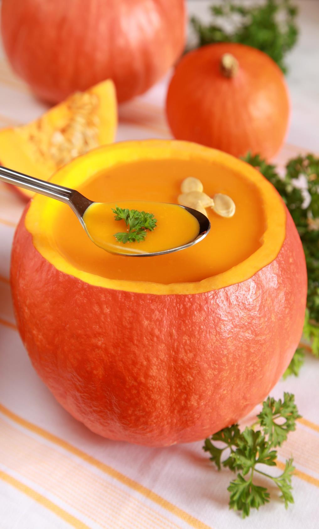 This appealing soup harvests the fall flavors of just-picked pumpkins and tart apples.
